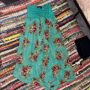 Raviya Turquoise Floral Bathing Suit Cover Up